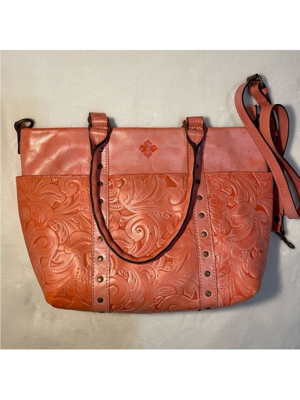 Patricia Nash Coral Floral Purse